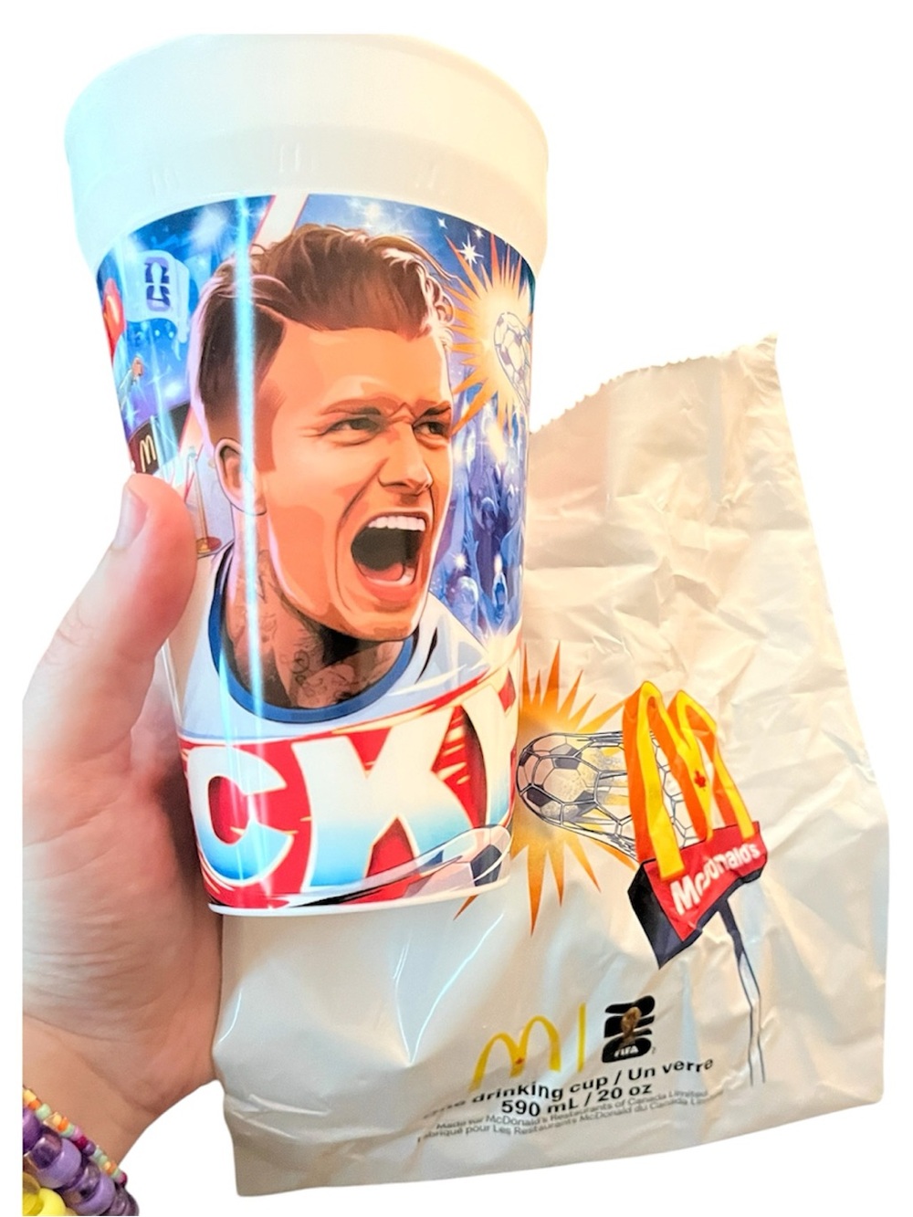 McDonald's 20 oz FIFA Drinking Cup Beckham
